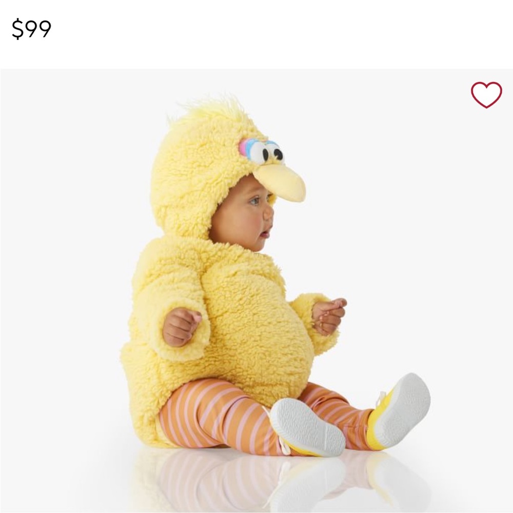 Pottery Barn Big Bird Costume - Baby 6-12 mo